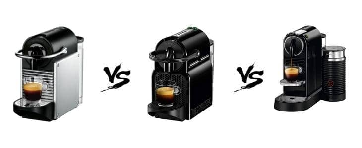 Picture of Nespresso Coffee Machines with vs in between